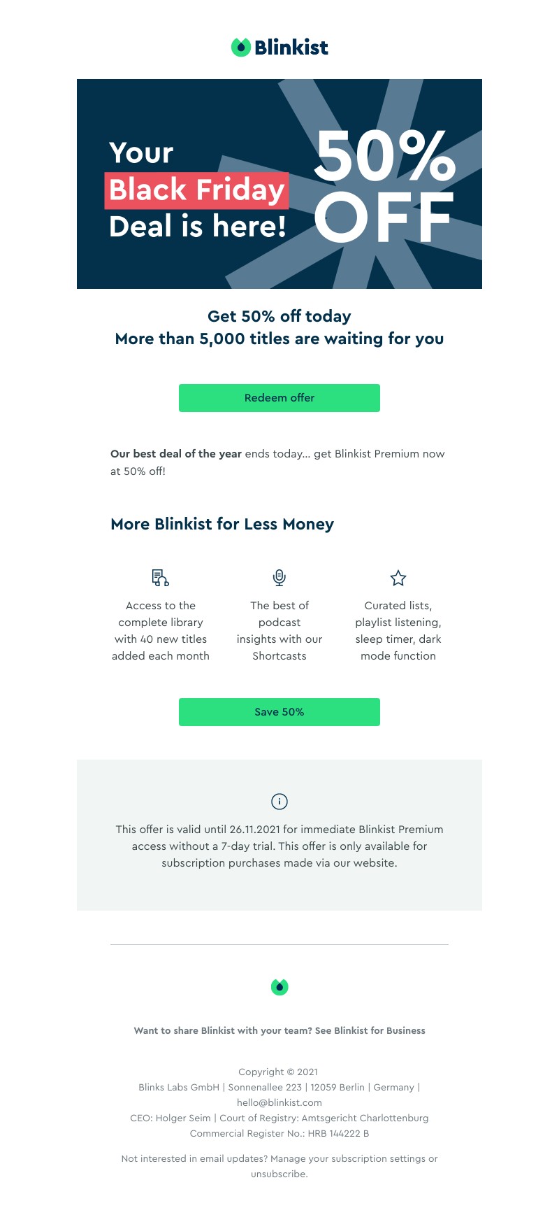 Blinkist - Your Black Friday deal is about to expire!