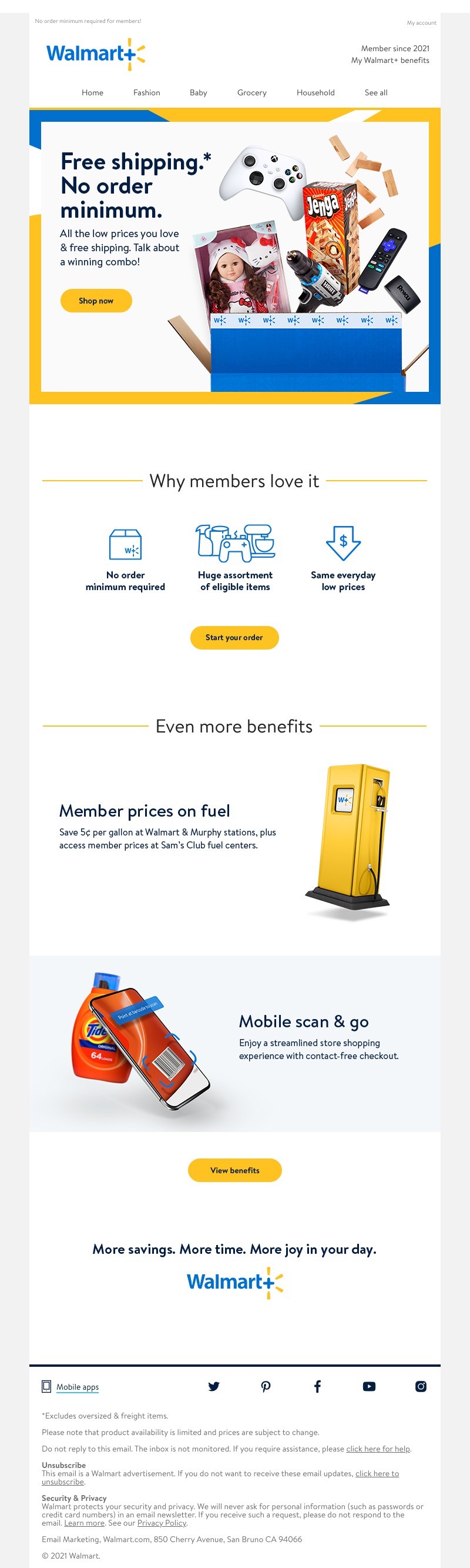 Walmart -   Sarah, don’t forget you have W+ free shipping  🎉 