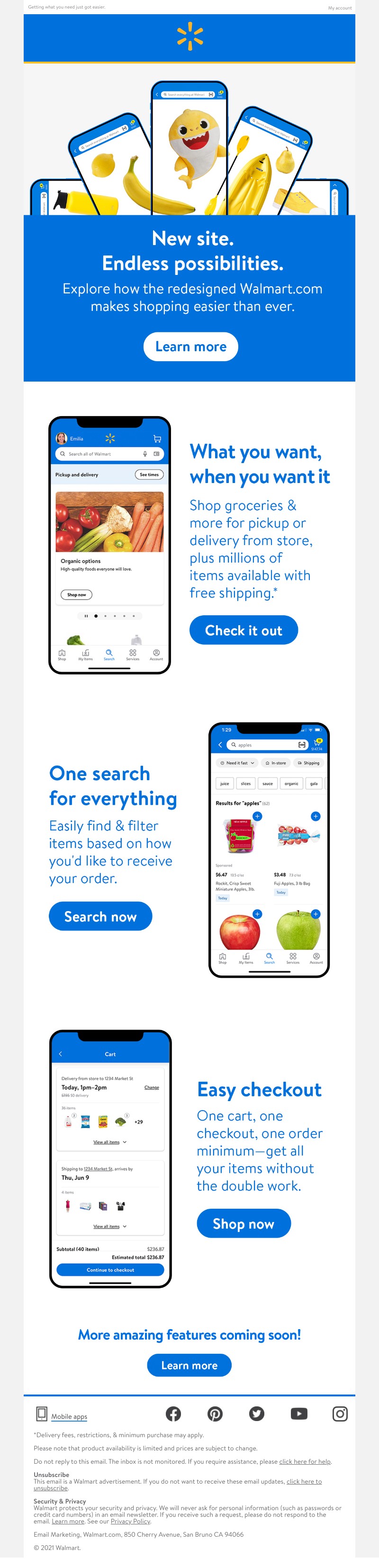 Walmart - Sarah, we've simplified your shopping experience!