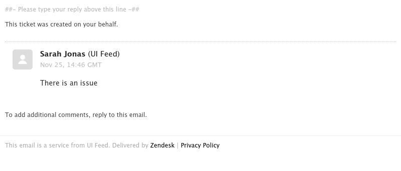 Zendesk - This is a ticket