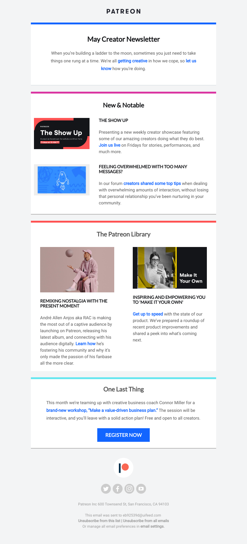 Patreon - Your May creator newsletter is here 🗞