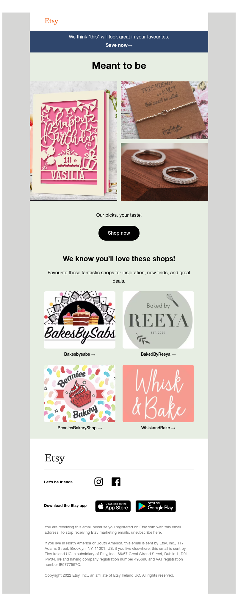 Etsy - Sarah: Personalised for you...