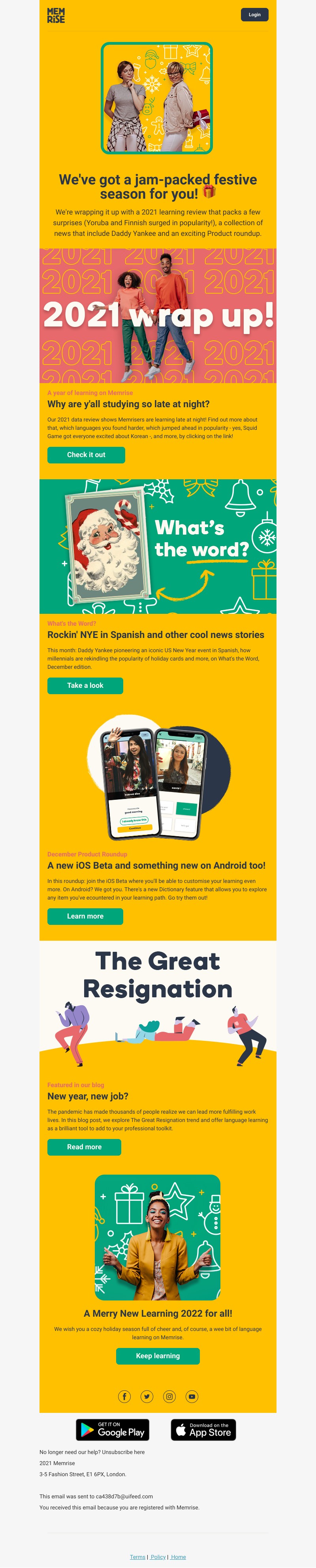 Memrise - Your December newsletter has arrived! 🎄📬