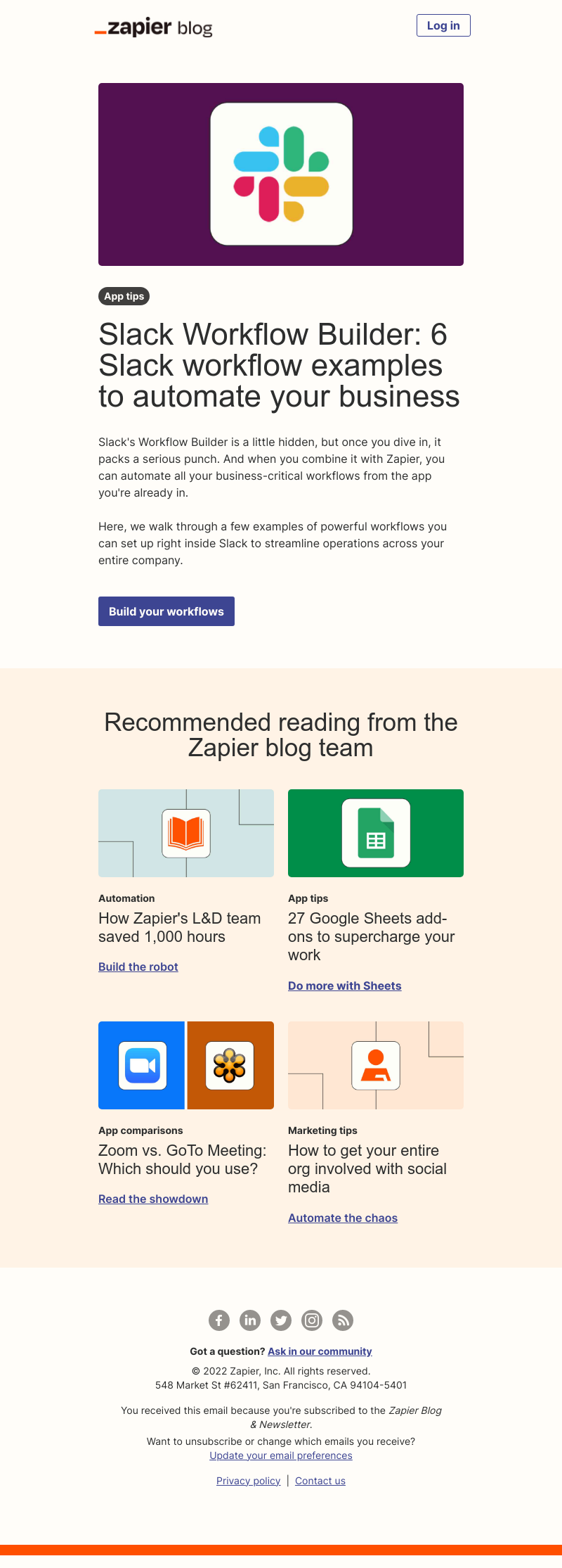 Zapier - Automate your business in Slack