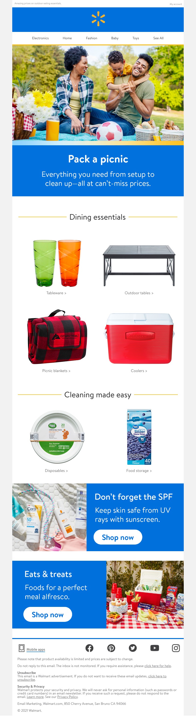Walmart - Get your picnic basket ready! 🧺