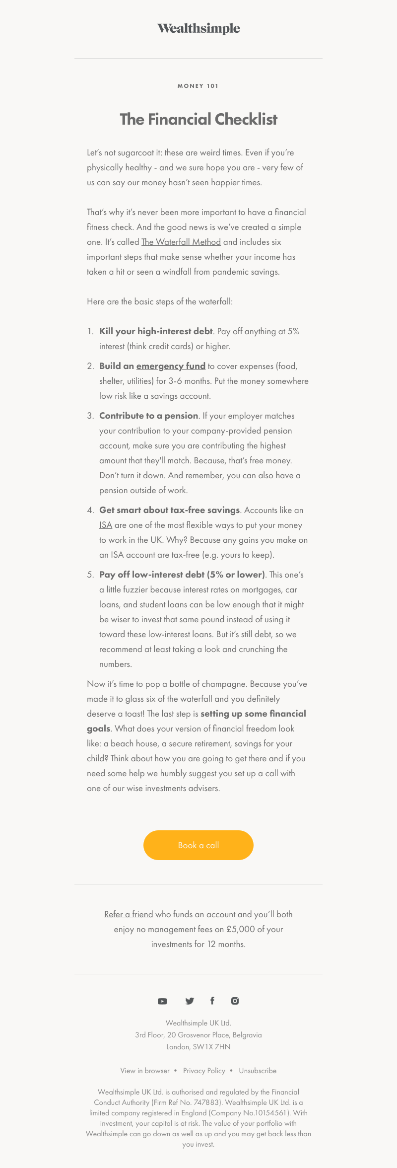 Wealthsimple - Money 101: Your financial fitness checklist