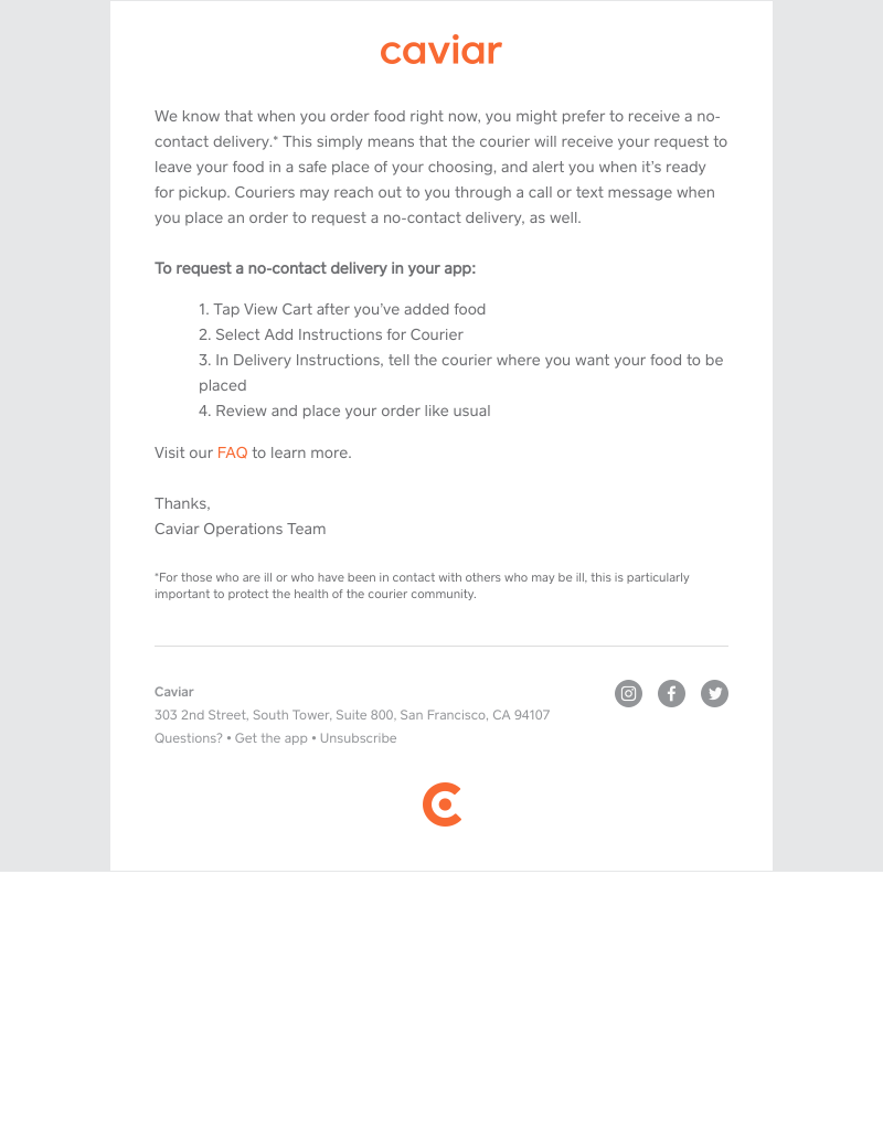  - You can request a no-contact delivery