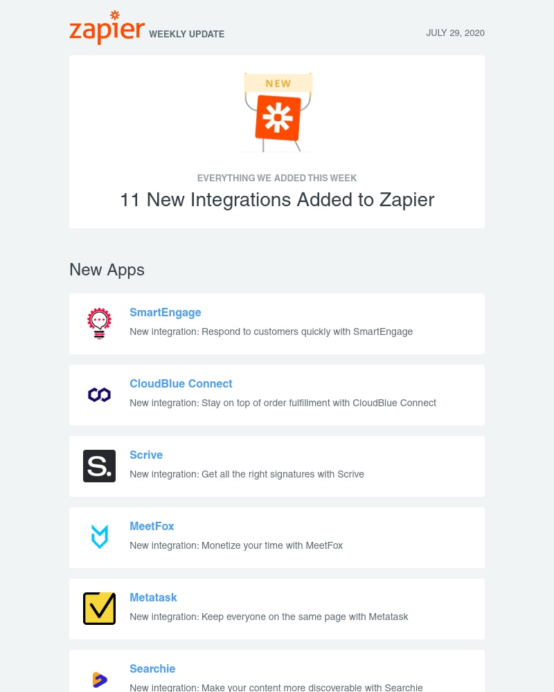 Zapier - 🚀 11 New Integrations Added to Zapier