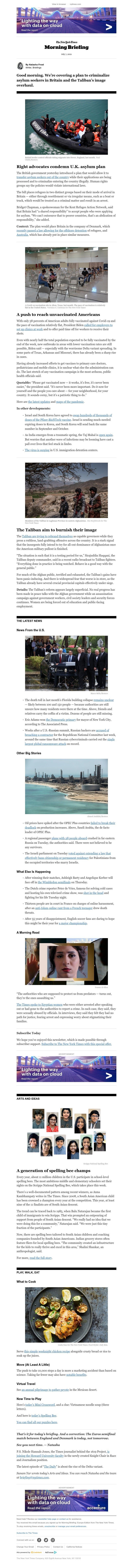 The New York Times - Your Wednesday Briefing