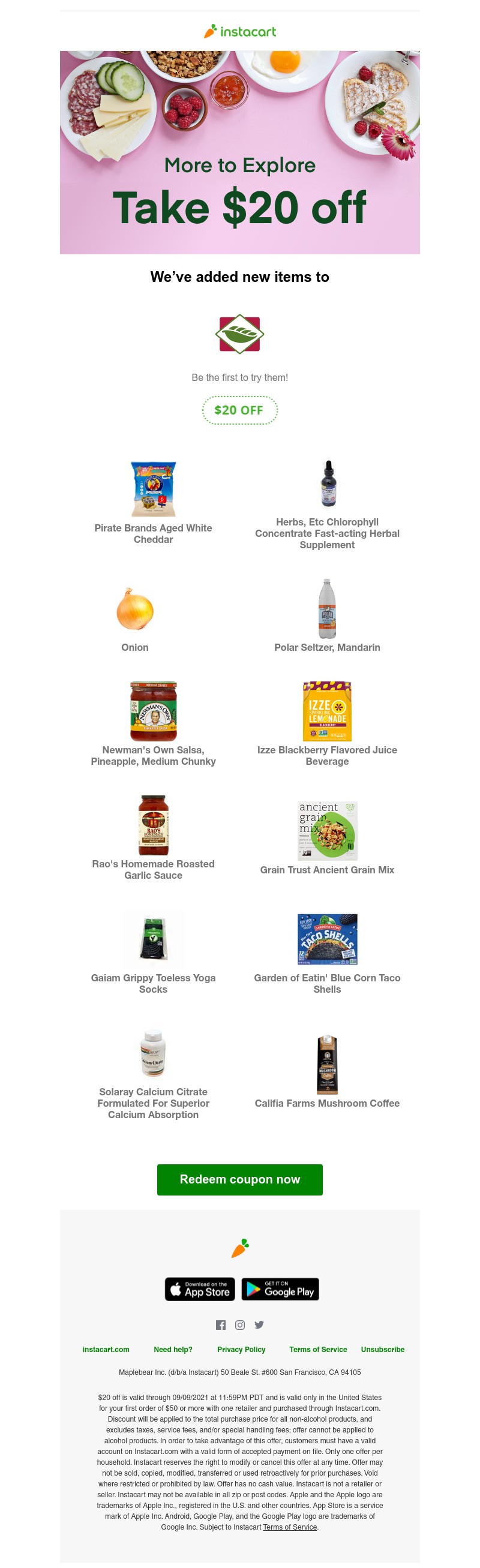 Instacart - What's new at New Leaf Community Markets by Instacart? Discover new items with $20 off your order.