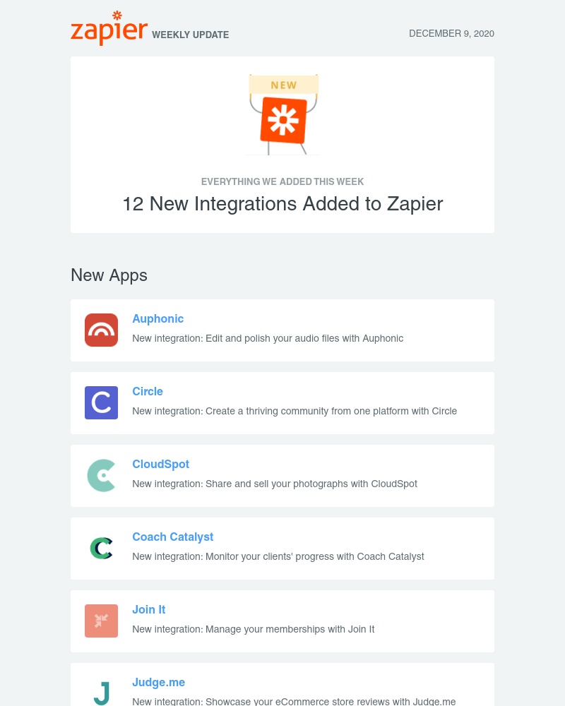 Zapier - 🚀 12 new integrations added to Zapier