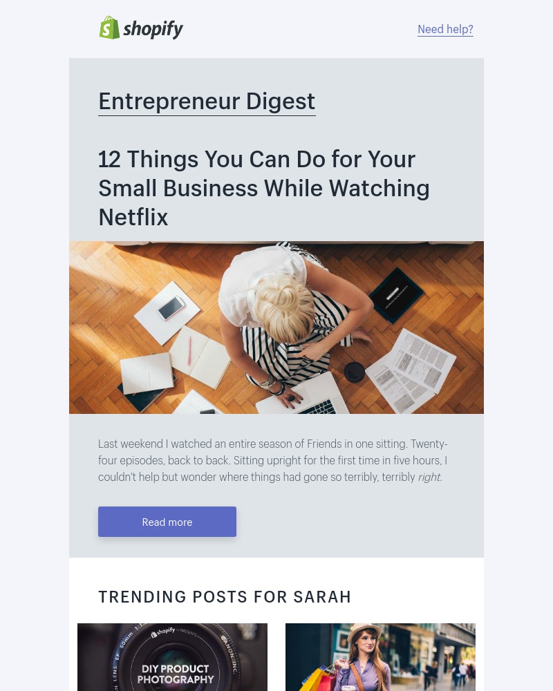 Shopify - 12 Things you can do for your business while watching Netflix