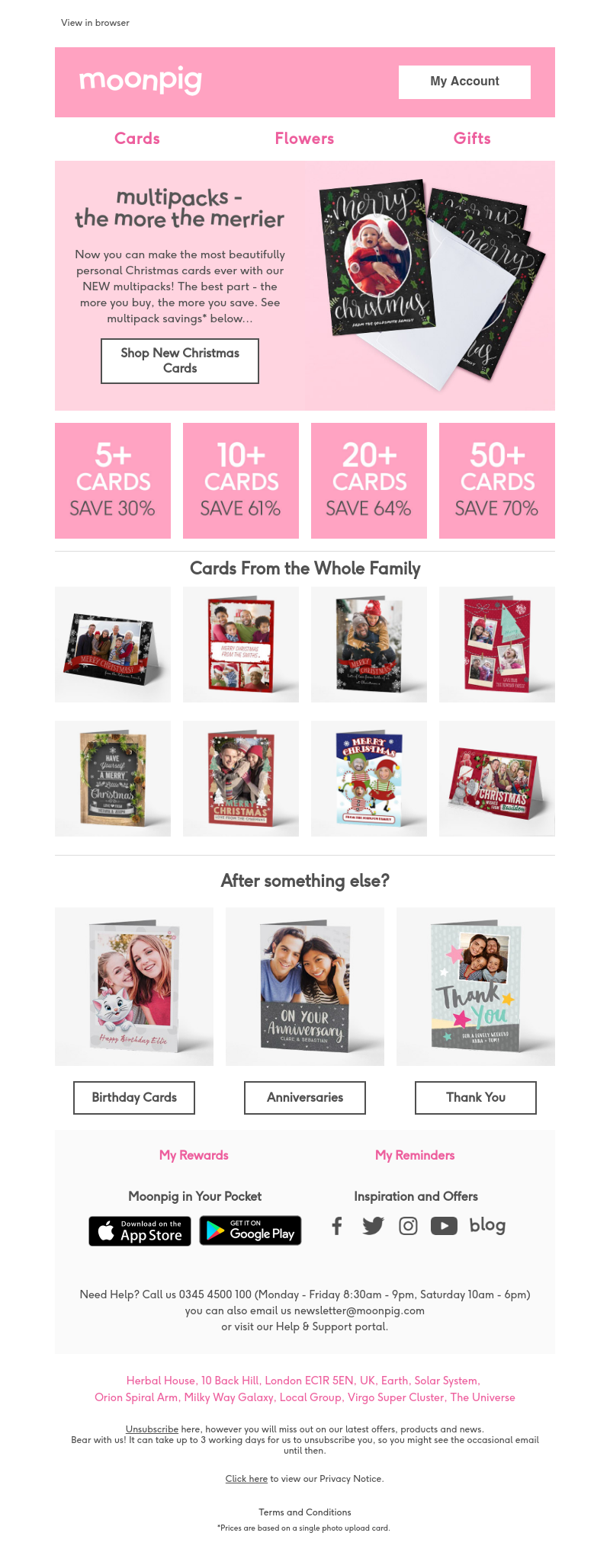 Moonpig - We just saved you loads...Thank us later 😉