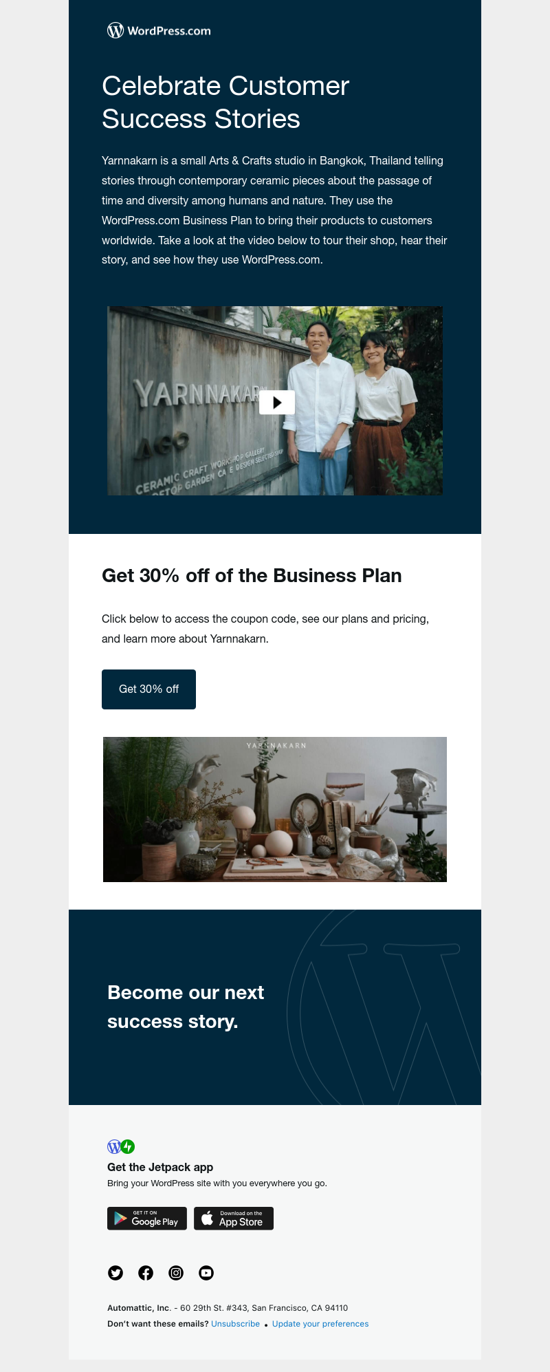 WordPress - Inspiring Customer Success Story + 30% Discount!