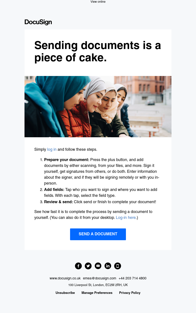  - How to send your first envelope