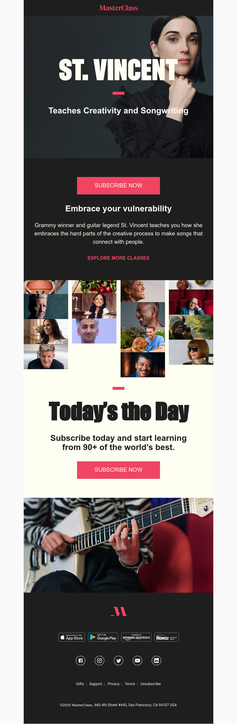  - Meet your new instructor: St. Vincent