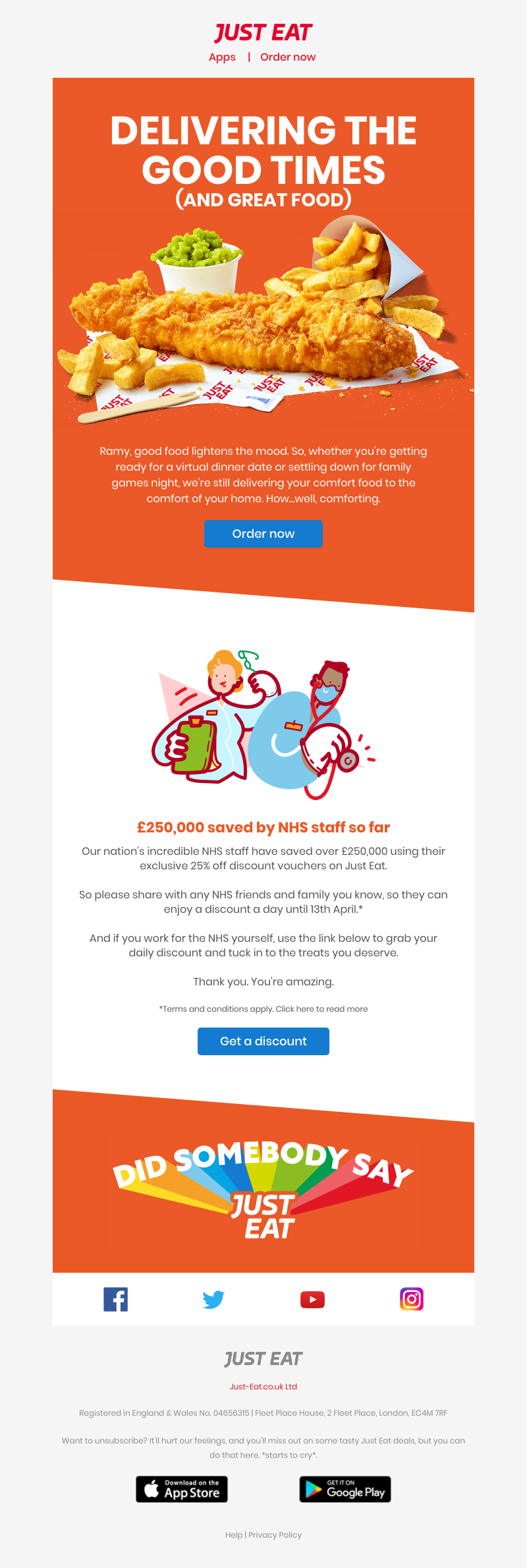 Just Eat - Ramy, catch up with your favourites