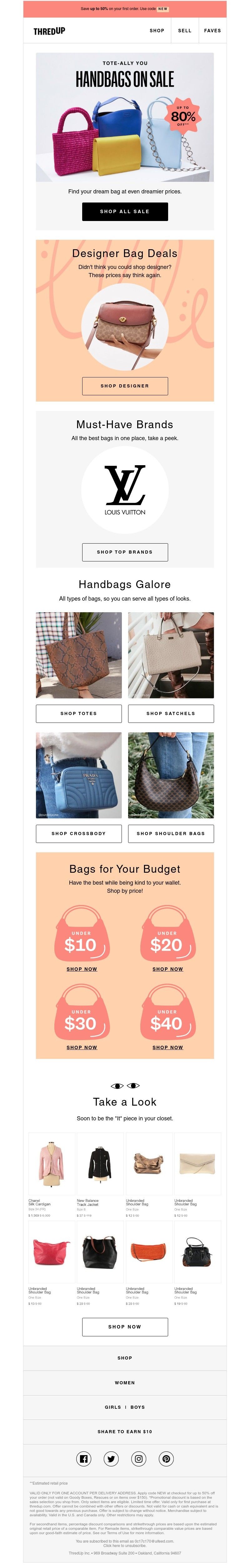 thredUP - Have you heard? HANDBAGS ARE ON SALE!