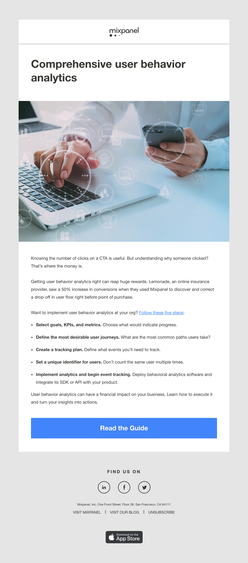 Mixpanel - Five steps for implementing user behavior analytics