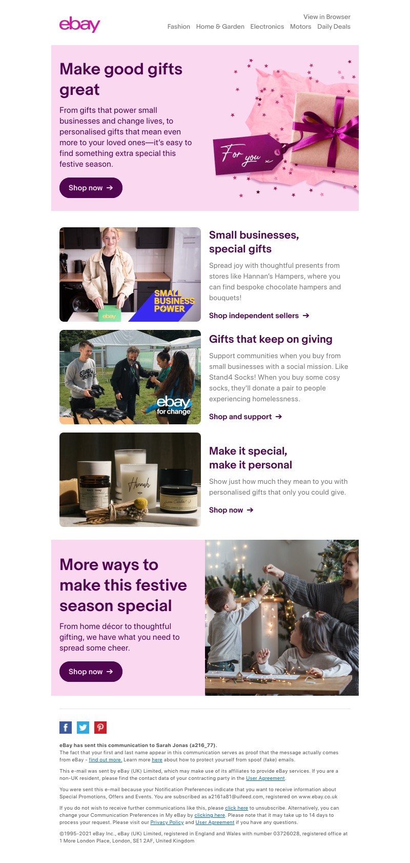 eBay - This festive season, give someone something extra special