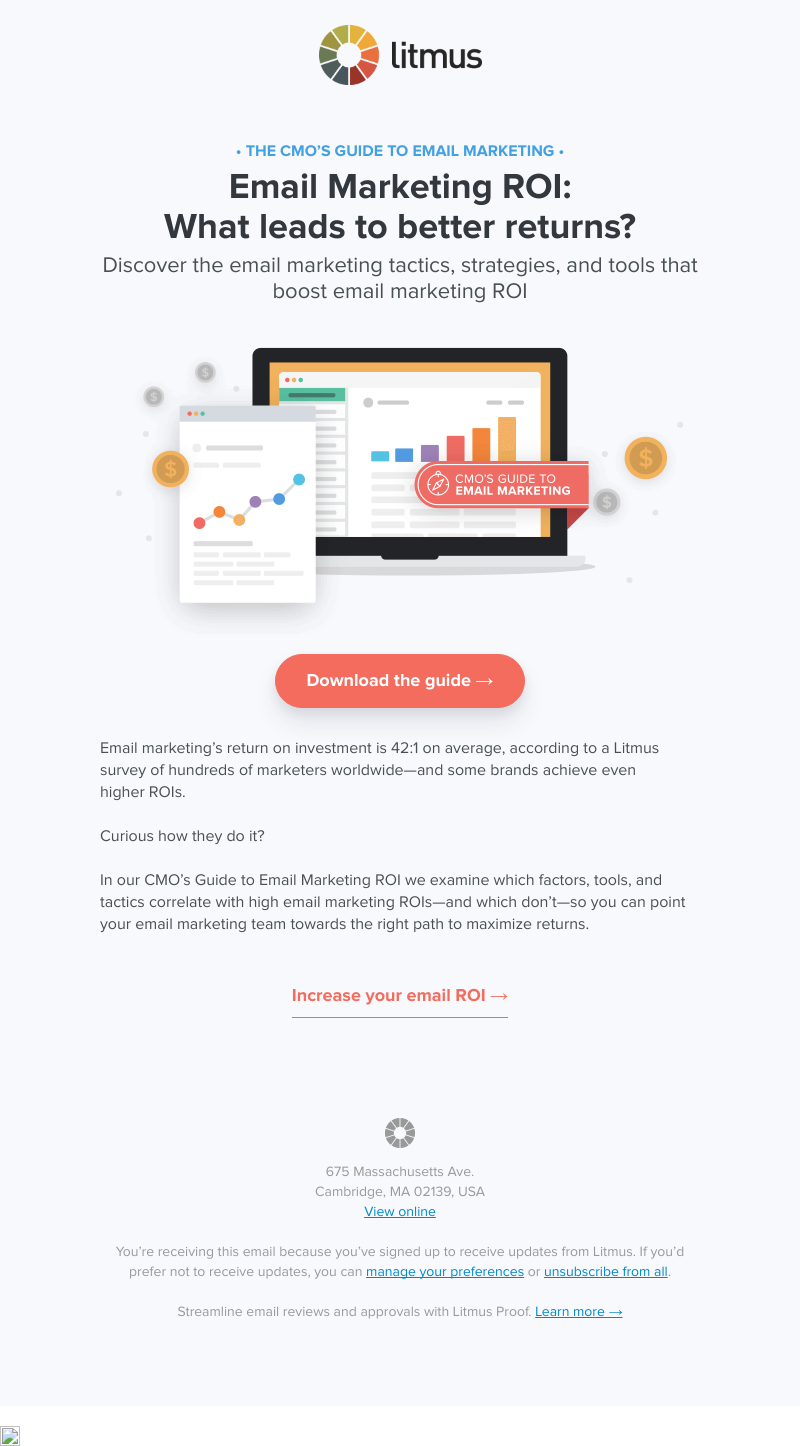 Litmus - The ROI of email marketing is... [Free Report]
