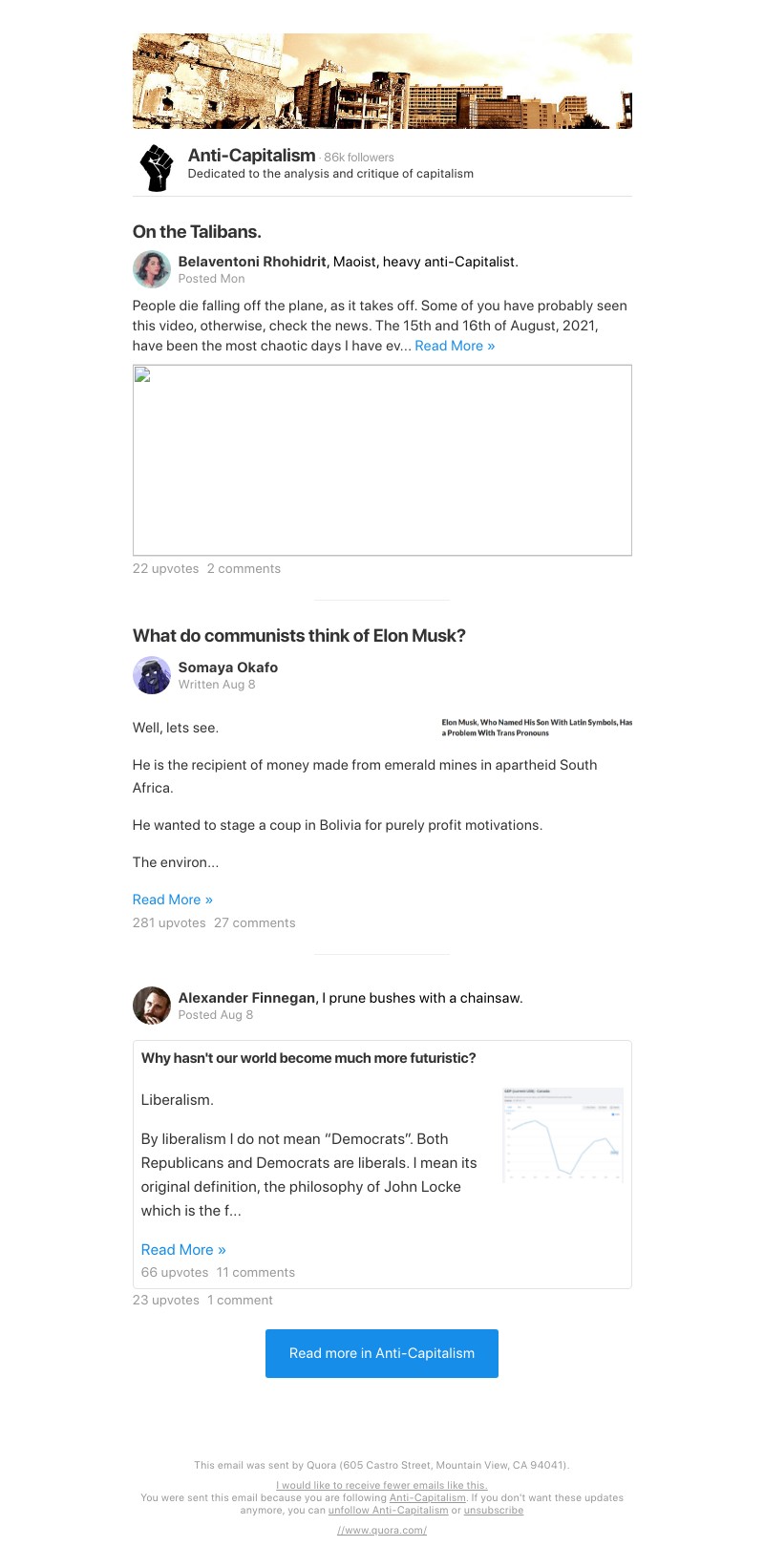 Quora - On the Talibans.