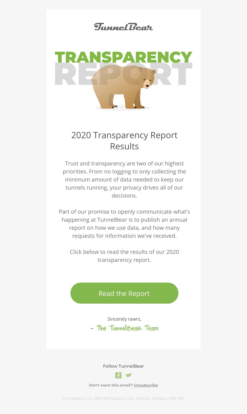  - Our 2020 Transparency Report is out!