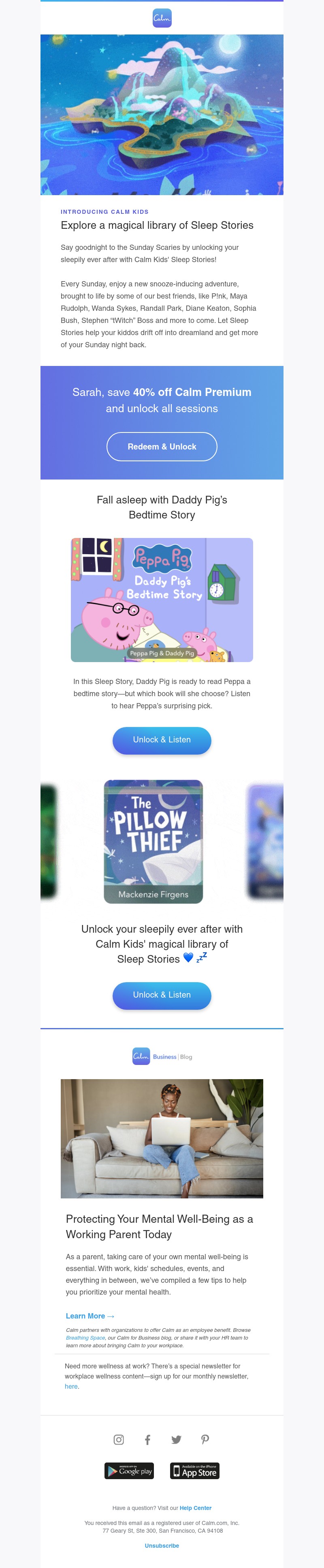Calm - Fight the Sunday Scaries with Calm Kids!
