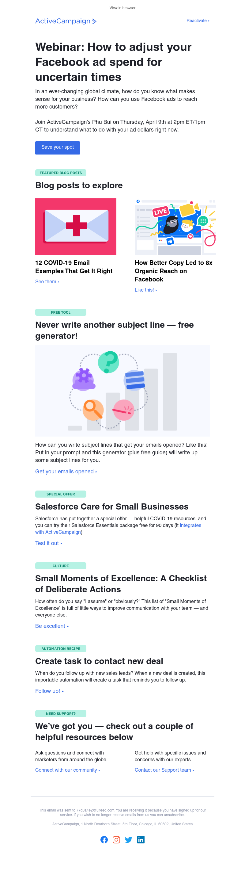  - Should you change Facebook ad spend right now? (and other stories)