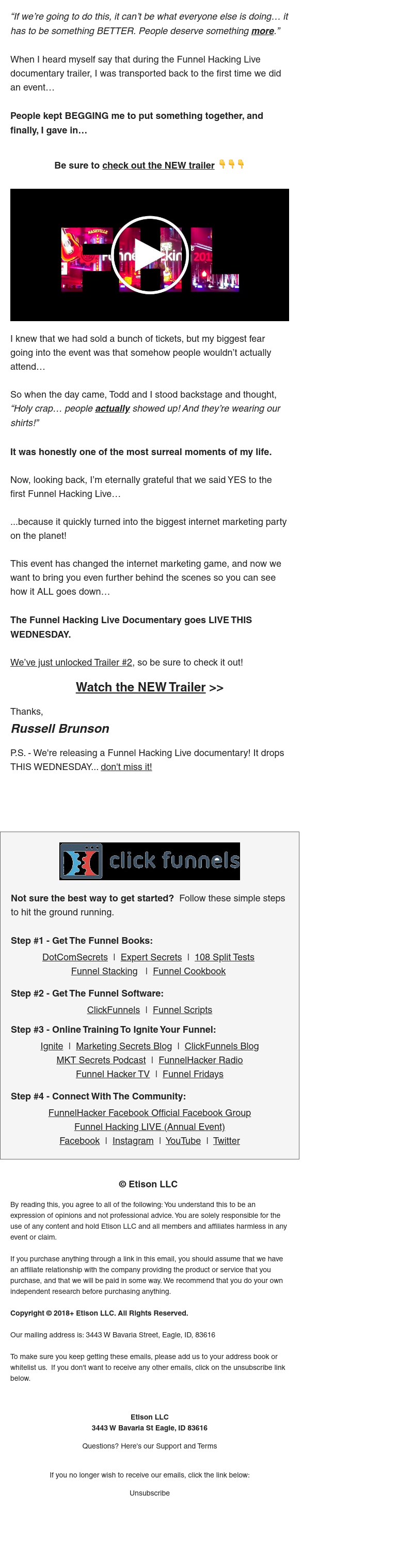 ClickFunnels - 🤩 did you catch this?! (FHL DOCUMENTARY!)