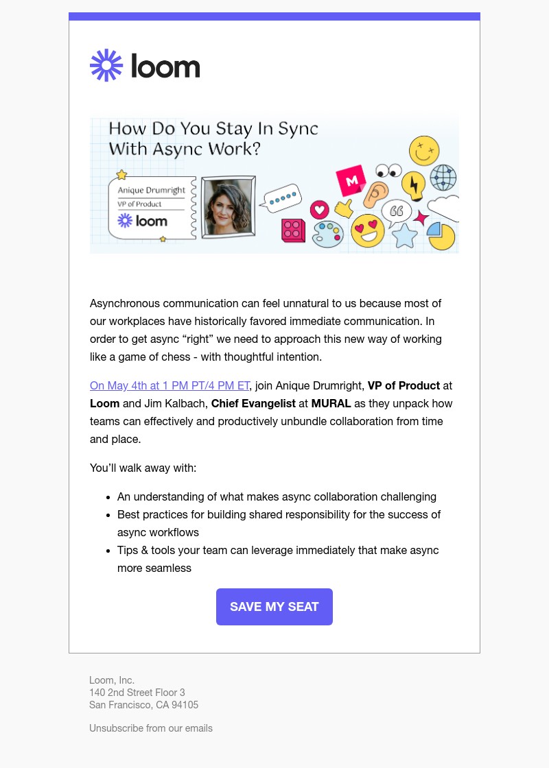 Loom - You’re Invited: How do you stay in sync with async work?