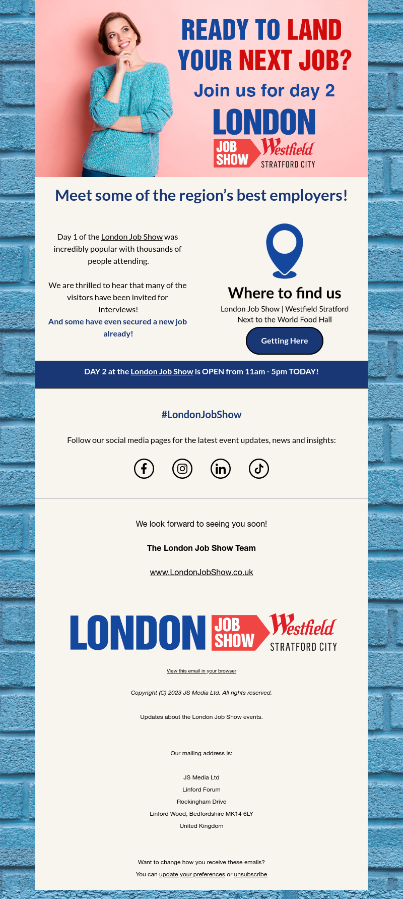 Eventbrite - DAY 2️⃣ | Join us at Westfield Stratford Today!