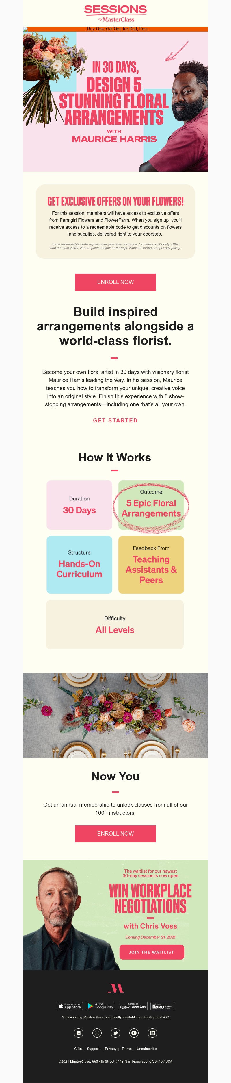  - In 30 days, make 5 stunning floral arrangements