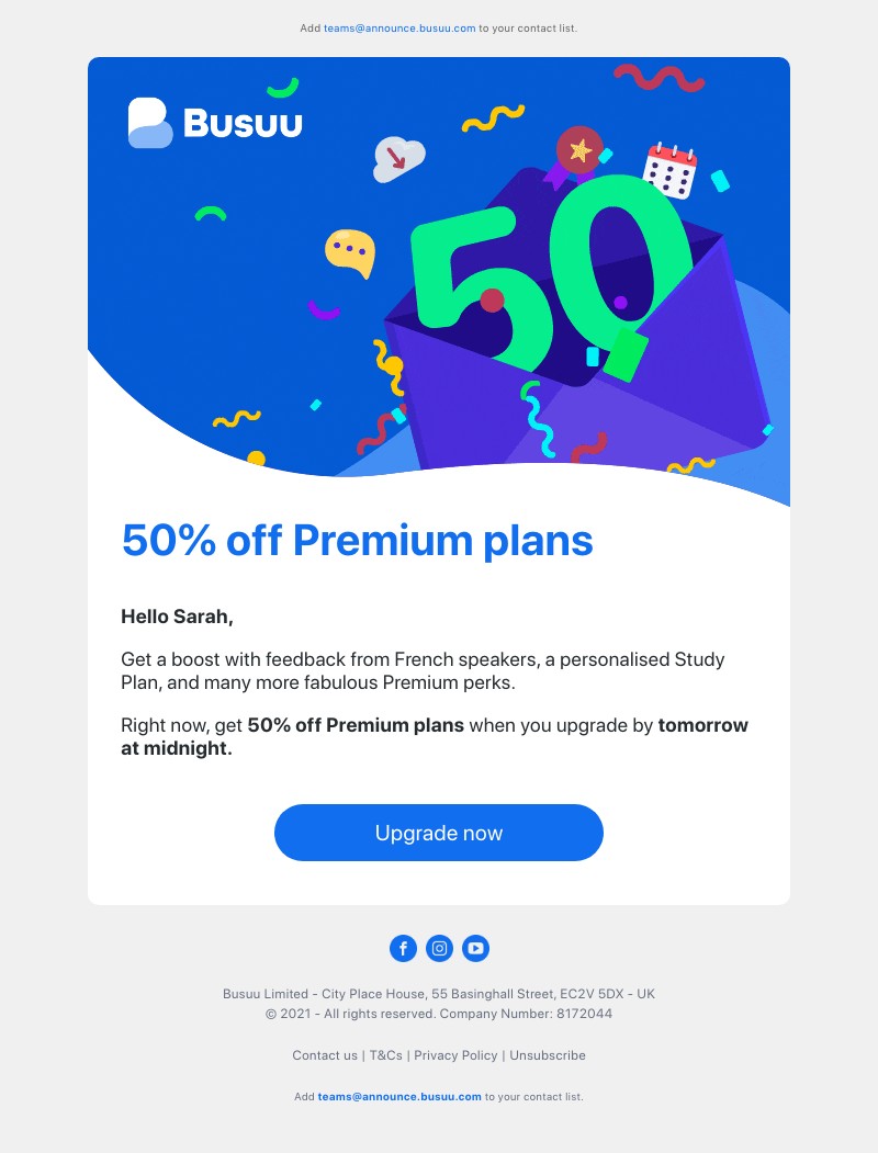 Busuu - 50% off Premium plans ✨ Discover a new level of learning 🚀
