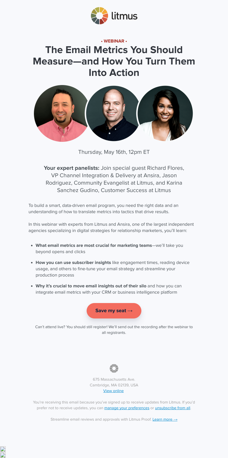 Litmus - Register today and put your email metrics to work