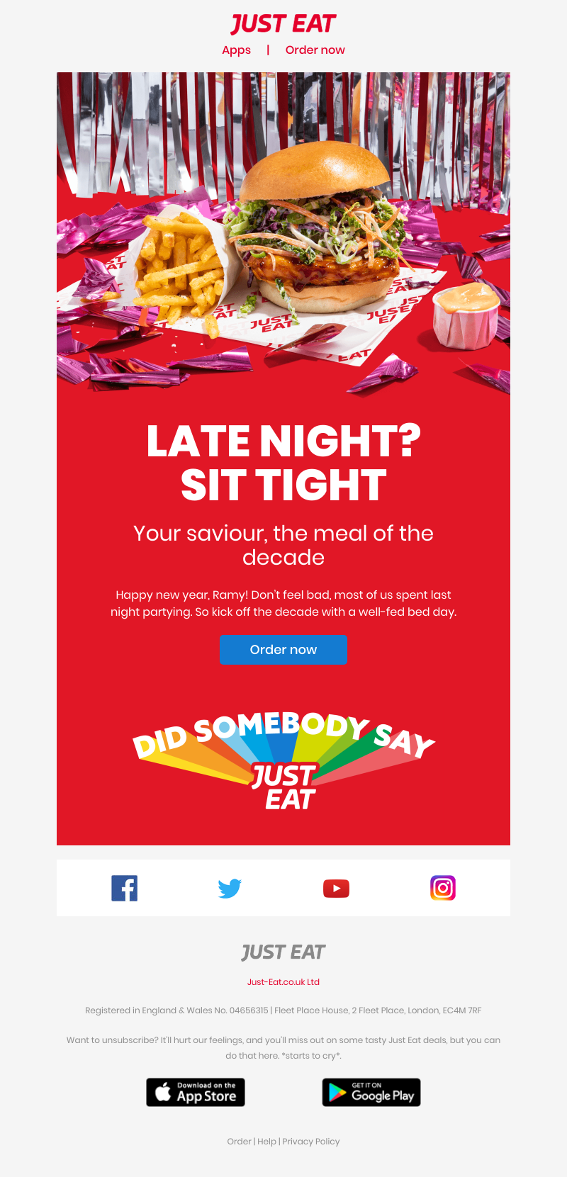 Just Eat - Stay in your PJs, Ramy