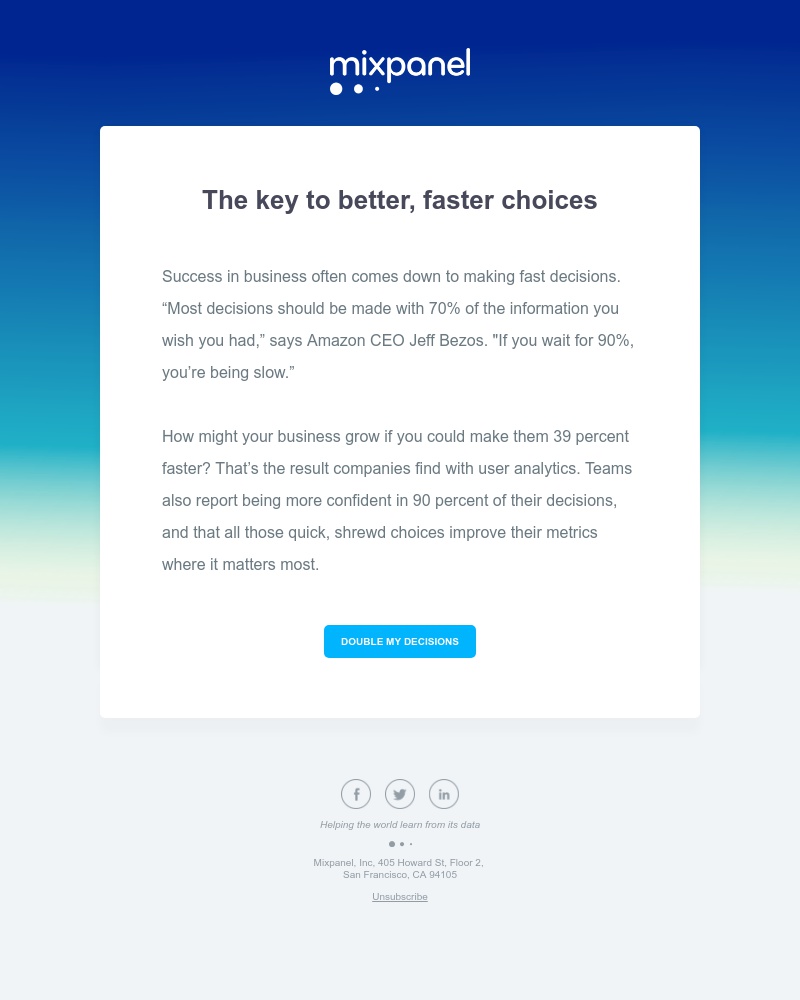 Mixpanel - 1.5x your brain speed?