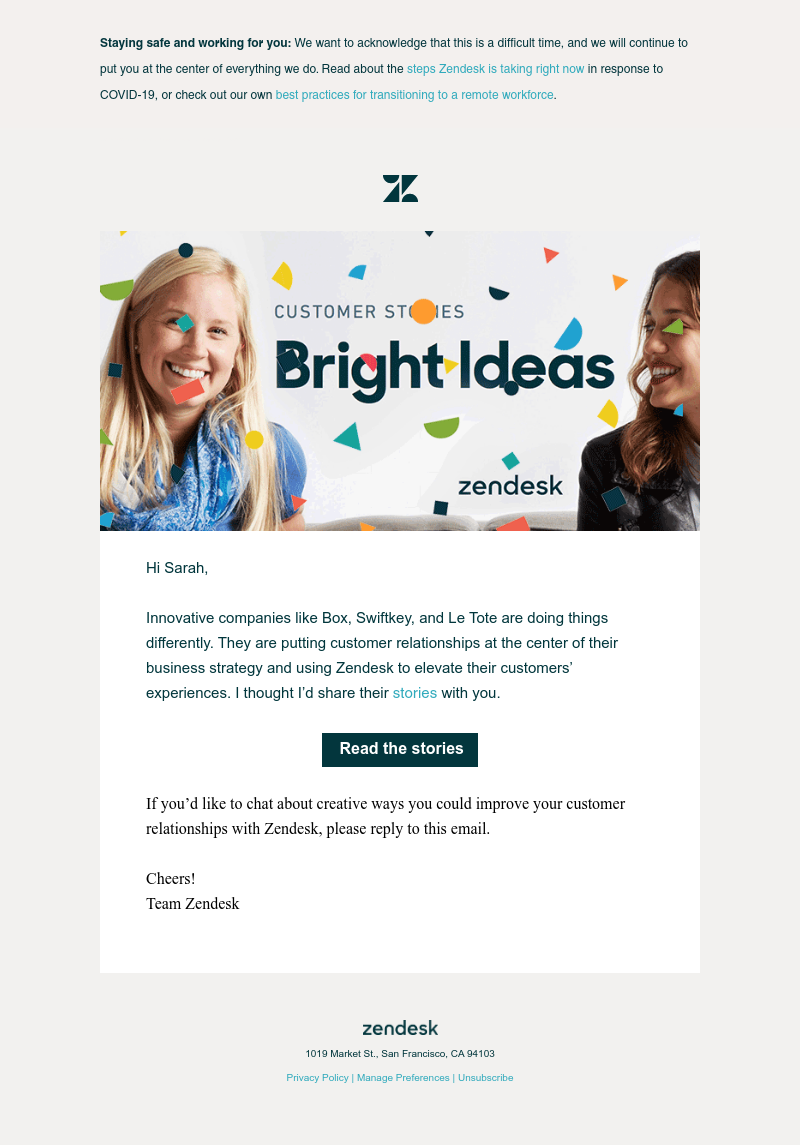 Zendesk - Box wants to tell you something…