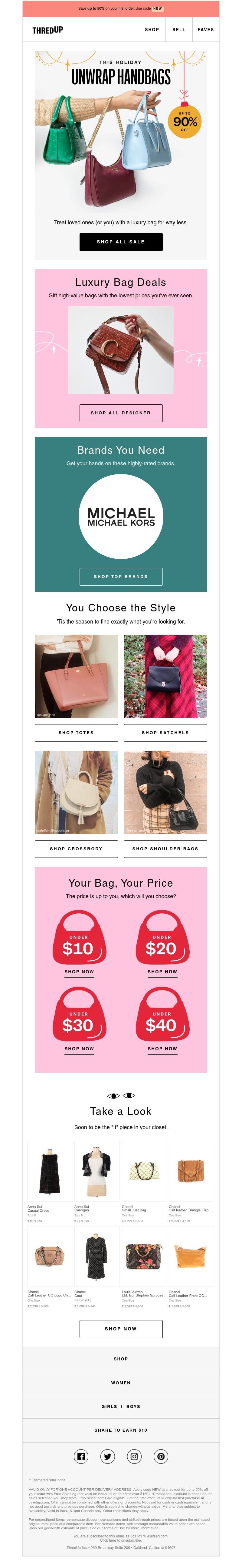 thredUP - Get a luxe 👜 up to 75% off 🎁🤯