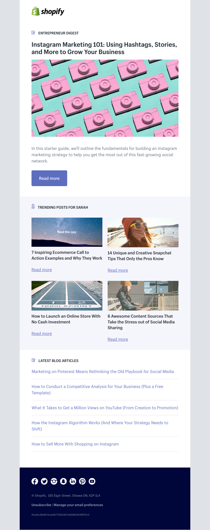 Shopify - Instagram Marketing 101: Using Hashtags, Stories, and More to Grow Your Business
