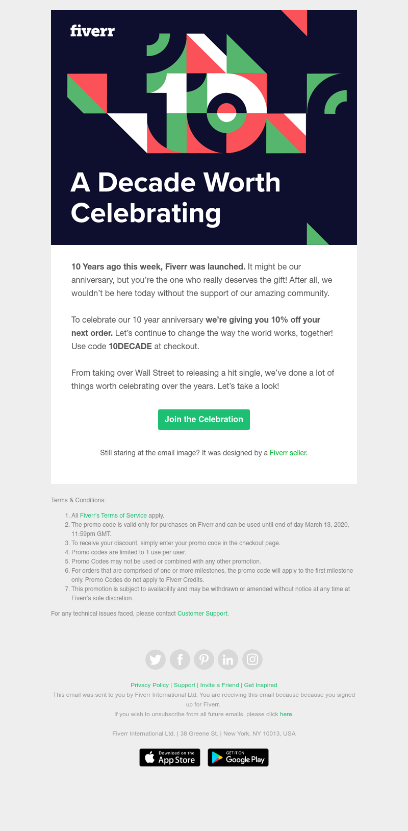 Fiverr - 10 Years ago this week, Fiverr was launched.