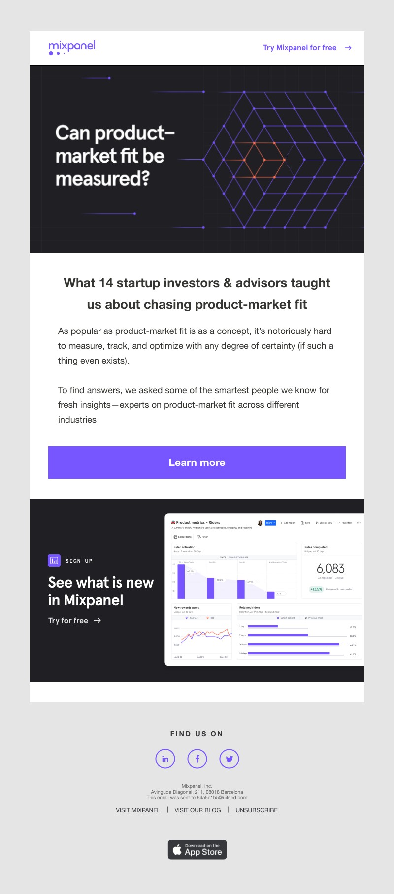 Mixpanel - Insights from Tribe Capital, Founders Factory, Startup Grind, Mighty Capital, GrowthHackers, and more