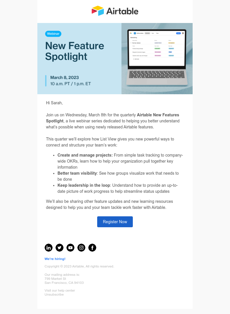 Airtable - [Webinar] Register and see the latest and greatest in Airtable