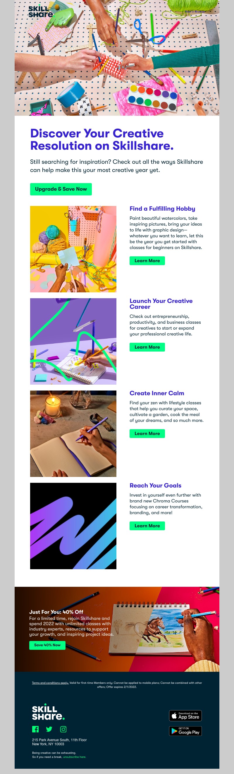 Skillshare - New Year, New You, New Creative Passions on Skillshare