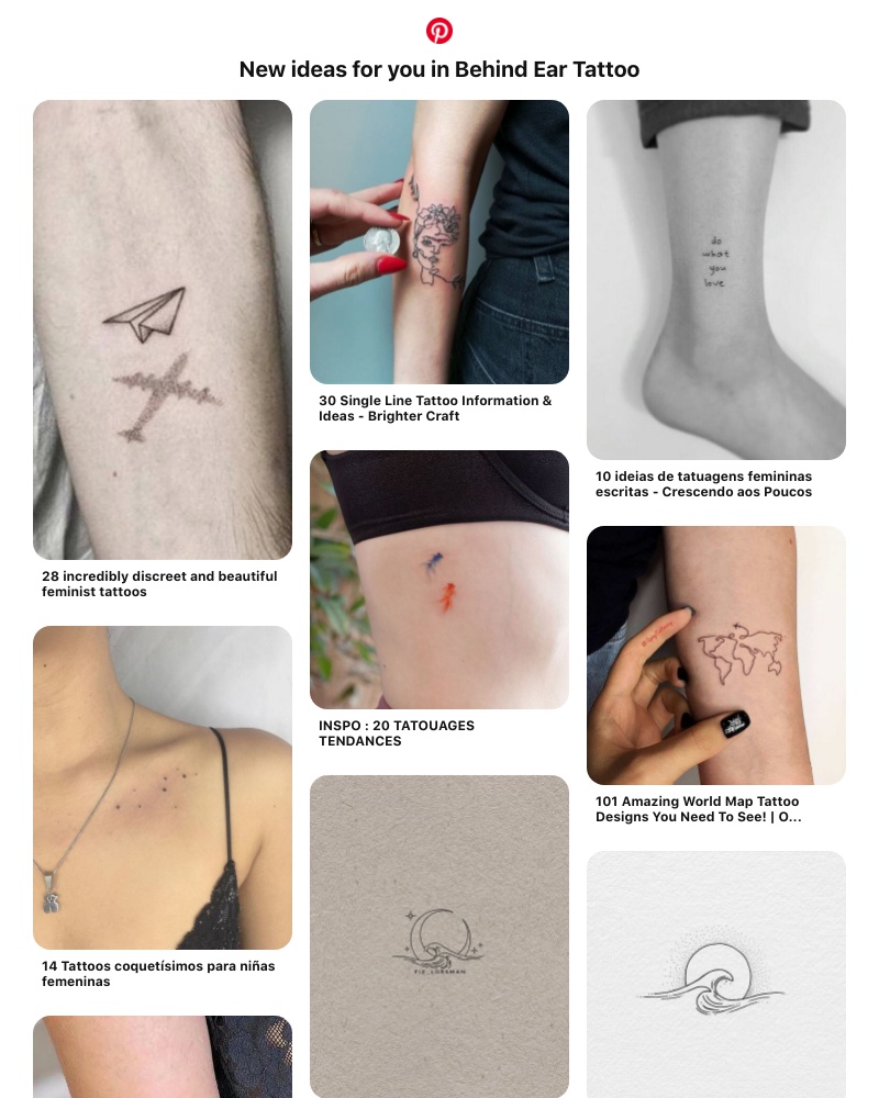 Pinterest - 📌 18 Behind Ear Tattoo Pins you might like