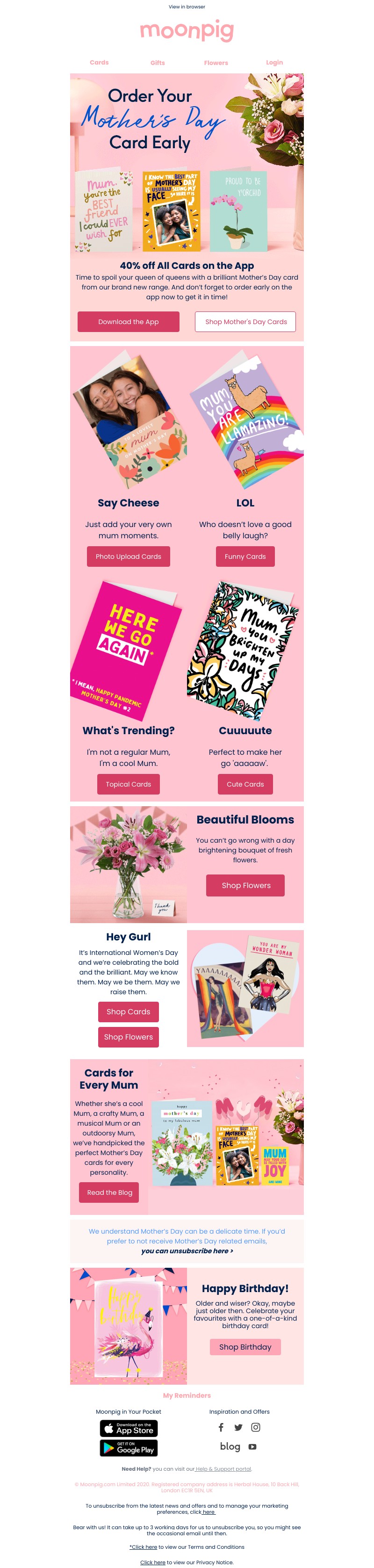 Moonpig - Order now in time for Mother’s Day!