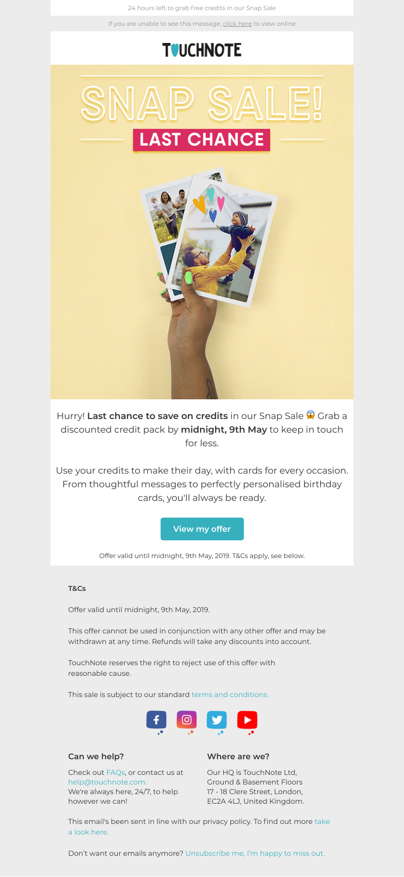 TouchNote - Sarah, don't miss your exclusive credits deal! ⏳