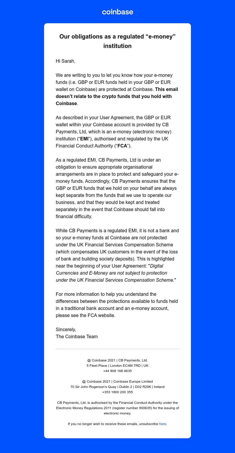  - How we safeguard your e-money