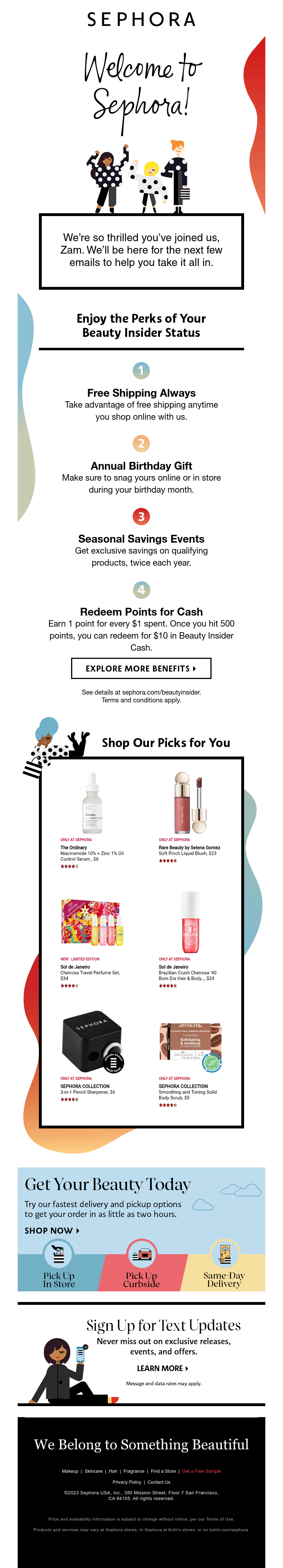  - Welcome to Sephora, Zam! 🎉