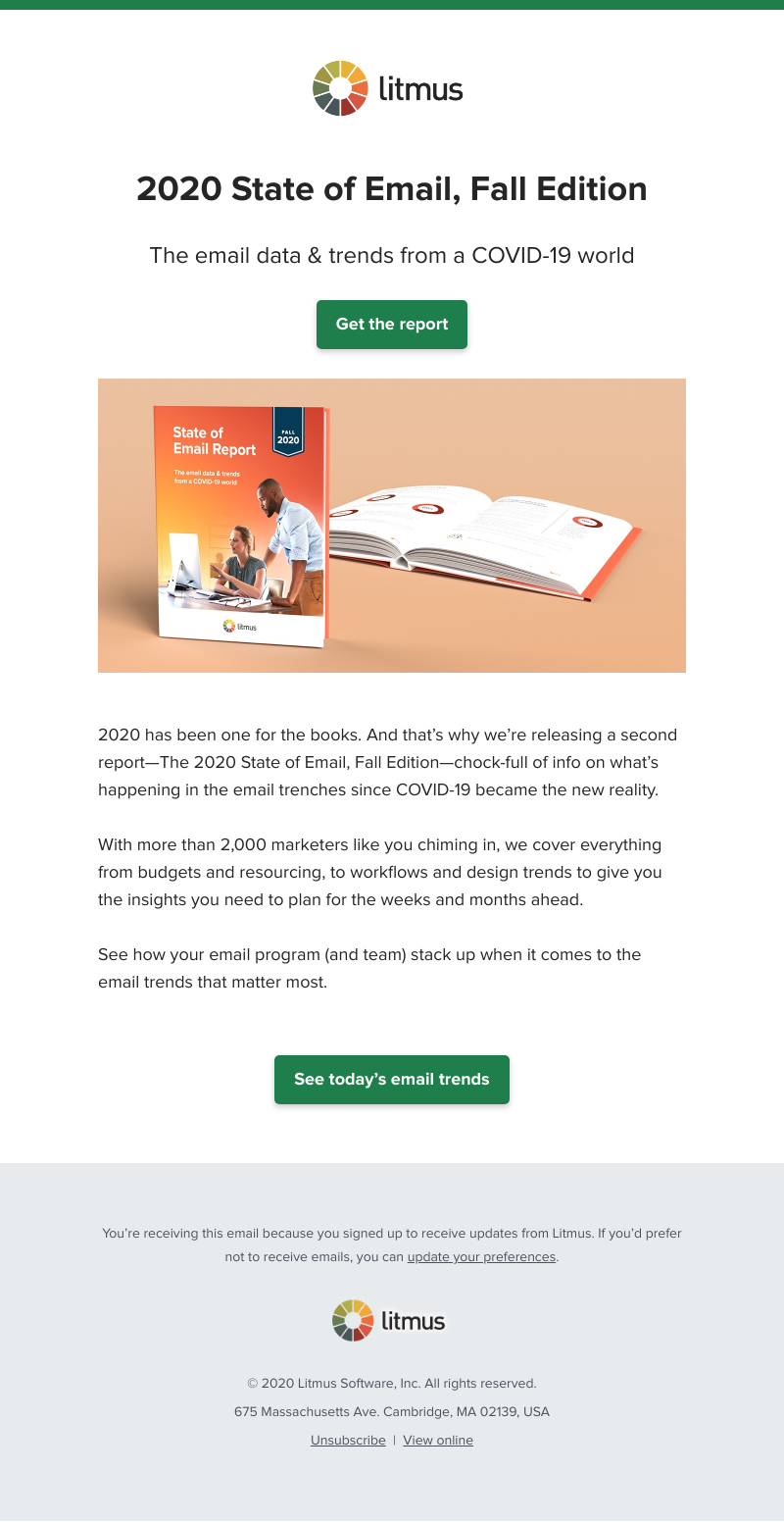 Litmus - Announcing: The 2020 State of Email Report, Fall Edition